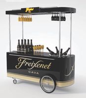 Chariot mobile de petite taille pour la vente de noix en plein air, kiosque de restauration rapide à vendre