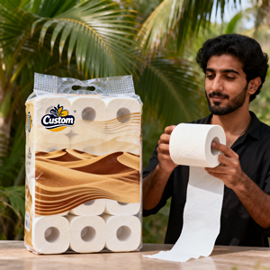 <span class=keywords><strong>Papier</strong></span> <span class=keywords><strong>toilette</strong></span> écologique jetable doux et non irritant pour la peau, en <span class=keywords><strong>rouleau</strong></span> jumbo, pour usage domestique et commercial au Moyen-Orient - Product Image 1