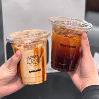 Gobelets en plastique personnalisés avec logo pour café glacé, matcha, cold brew, latte glacé, boissons cloud, café et boissons froides