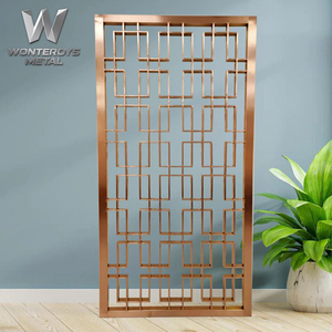Divisor de Habitaciones de Metal con Corte Láser Dorado, Diseño Personalizado, Biombo Decorativo de Acero Inoxidable 304 para Clínica u Hotel - Product Image 1