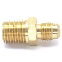 Filetage évasé SAE 7/16 "-20 UNF à 1/4" NPT Tube d'ajustement mâle O.D 1/4 "laiton hexagonal SAE 45 degrés connecteurs de raccord de tuyau 1000PSI