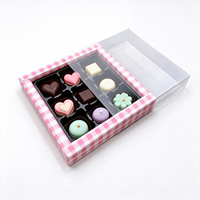 Boîte de 12 chocolats pour la Saint-Valentin, emballage de luxe avec fenêtre transparente, bonbons de mariage, truffes de Noël, boîte cadeau de 8 barres de chocolat