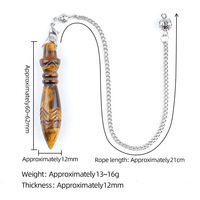 Offre Spéciale : Pendentif Sceptre Égyptien de Karnak en Améthyste Naturelle, Pierre Naturelle Sculptée pour Yoga et Méditation, Pendule Modulable