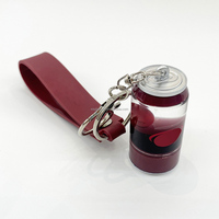 Porte-clés en forme de canette de soda, avec cordon, personnalisable avec logo, vente en gros