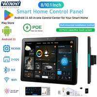 Panneau de commande intelligent pour maison connectée 8/10,1 pouces Android 11 RK3566, 2+32 Go, PoE, tablette murale WiFi BLE, tactile 10 points avec Google Play Store