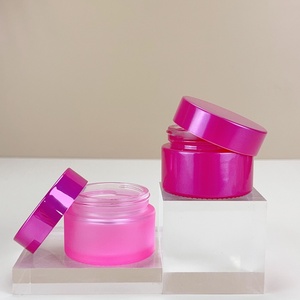 Luxury 30ml Frosted Pink Matte Glass Jar Serum and Cream Container for Skincare and Cosmetic Packaging Face Cream Jar - Product Image 4