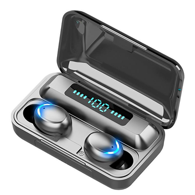 Tws F9 Waterproof IPX7 Earphones 2000mah Power Bank Battery Led Display Earbuds F9-5c Headphone