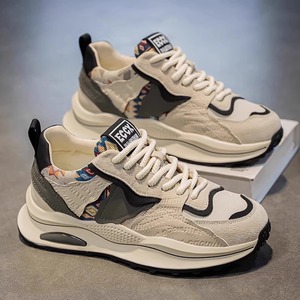 Chaussures de course décontractées à plateforme rétro pour hommes Mode tendance Respirantes Légères Douces Chaussures de marche Chaussures à semelle épaisse - Product Image 5