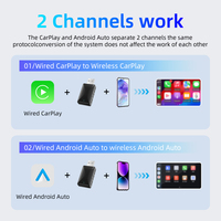 Adaptateur CarPlay sans fil universel intelligent Plug & Play pour véhicules OEM d'usine (de filaire à sans fil)