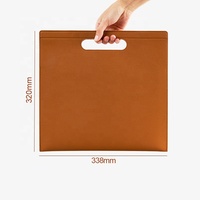 Porte-documents A4 en cuir PU, style classeur, avec poignée, organisateur de documents portable, logo personnalisé pour les déplacements professionnels