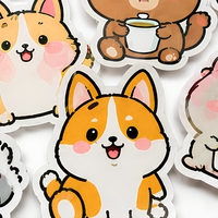 Autocollants animaux kawaii personnalisés, imperméables, en vinyle découpé, pour ordinateur portable, bouteille d'eau, téléphone, journal et cadeaux