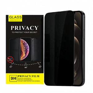 Protectores de Pantalla de Vidrio Templado con Privacidad y Anti-Impactos 9H al por Mayor para <span class=keywords><strong>iPhone</strong></span> 15 14 13 <span class=keywords><strong>12</strong></span> 11 X XR XS Pro Max Plus Mini - Product Image 1