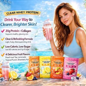 Isolat de protéines de lactosérum de haute qualité, saveur thé glacé à la pêche, 20 g de protéines, boost d'énergie, force, croissance musculaire - Product Image 1