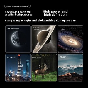130/650 High-Power High-Definition Astronomical Telescope <strong>Night</strong> Vision Large Aperture for <strong>Star</strong> Moon Watching for Adults Students - Product Image 4
