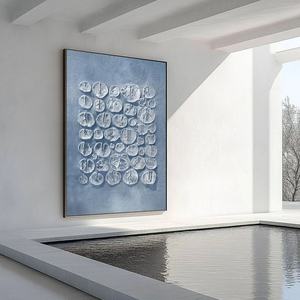 Cuadro Abstracto Vertical Grande Estilo Wabi Sabi, Pintura 3D Hecha a Mano sobre Lienzo para Decoración Moderna del Hogar - Product Image 6