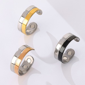 Anillos de pérdida de peso de terapia magnética Punk de moda para mujeres y hombres, anillo antironquidos, joyería adelgazante para quemar grasa y cuidado de la salud - Product Image 1