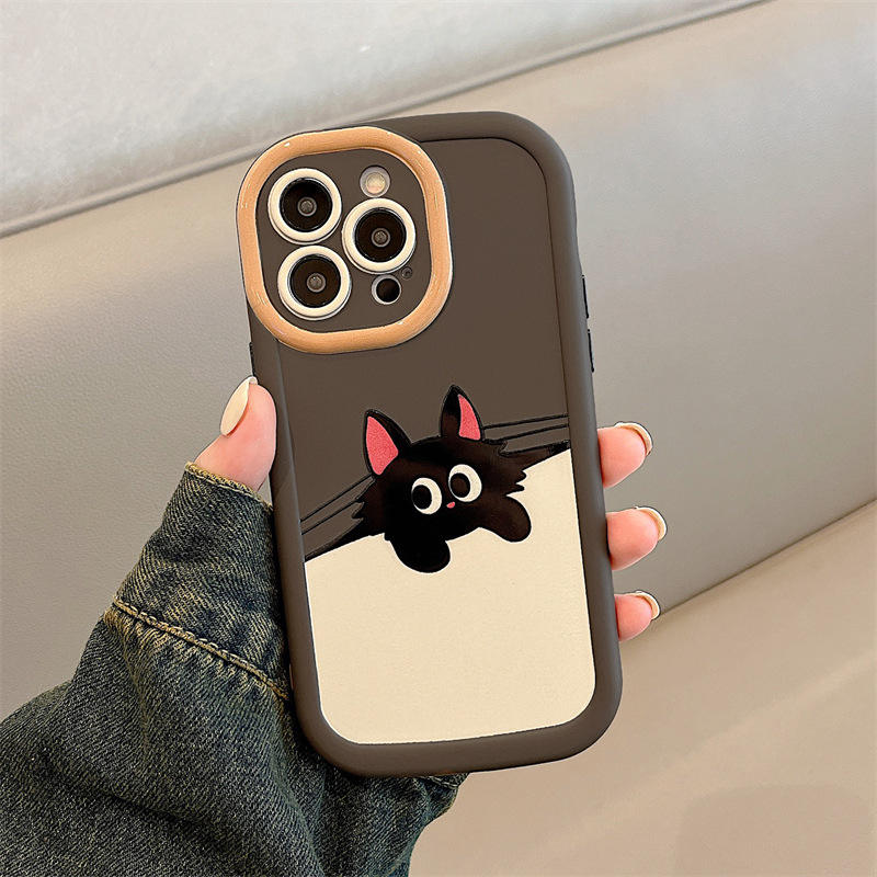 Puff shell-chat noir sur base de café