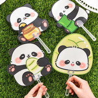 Kipas Tangan Plastik Bulat Sublimasi Custom untuk Pernikahan, Kipas Tangan PVC Transparan, Kipas PP untuk Promosi dan Hadiah