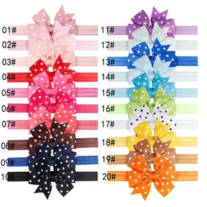 Gordon Ribbons Polka Dot Printing nastro in Grosgrain fiocco per capelli fascia elastica per bambini fiocco per fiori per la decorazione