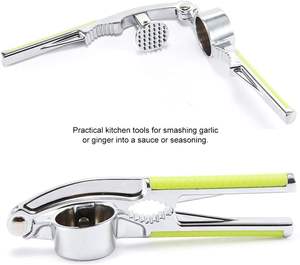 Utensilios de Cocina, Prensa de Ajo 2 en 1 de Aleación de Zinc y Acero Inoxidable, Triturador de Ajo, Picador de Ajo - Product Image 2