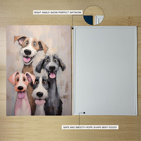 Offre Spéciale personnalisé excentrique chien dessin animé métal mur Art mode salon décorations aimant système de suspension peint Plaque en métal