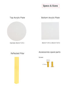 Altın 47 'uzun boylu akrilik Centerpiece masa standı akrilik mağaza ekran promosyon depolama dekoratif için vitrin rafları burcu tutucu - Product Image 4