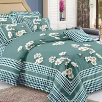 Parure de lit de luxe imprimée tissée moderne 6 pièces à motif rétro classique, ourlée, qualité biologique 400TC, durable, pour mariage