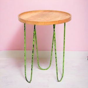 Modern High Quality <b>round</b> wooden <b>Side</b> <b>Table</b> for Living Room Different Designs with Metal Wooden Base for Coffee <b>Tables</b> - Product Image 6