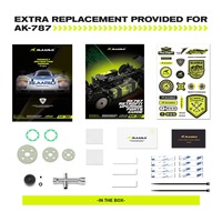 Rlaarlo AK-787 1/10 4WD Supercar RC en métal 100KM/H Moteur sans balais 80A ESC Châssis en aluminium Voiture de course sur route haute vitesse