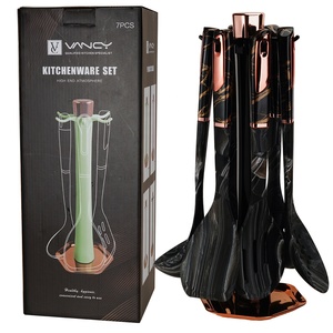 Kitchen <b>Utensils</b> <b>Silicone</b> Shovel Handle 7-piece PP Handle Non-stick Non-slip High Temperature Anti-scald <b>Cooking</b> - Product Image 2
