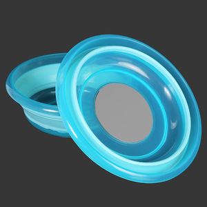 Tazón de silicona plegable para cebo con disco, tamaño pequeño y grande, para pesca de agua dulce, accesorio de pesca - Product Image 1