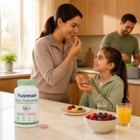 Comprimés de zinc et sélénium avec vitamine D3 SPL OEM, étiquette privée, complément alimentaire pour la santé osseuse, comprimés à croquer de zinc et sélénium