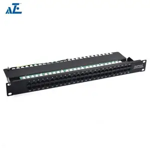 1U 19 "raf montaj Cat3 50 Port sesli telefon Patch Panel