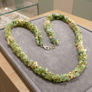 Green Gemstone Bead Necklace Women Fashion Religious Jewelry Pearls Agates Turquoises Jades Brass <b>Copper</b> <b>Chains</b> Gifts - Product Image 4