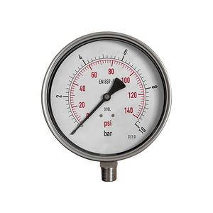 <span class=keywords><strong>En837</strong></span>-<span class=keywords><strong>1</strong></span> <span class=keywords><strong>1</strong></span>/4 "NPT 150มม. เครื่องวัดความดันถังแก๊ส0-25bar 15บาร์ - Product Image 1