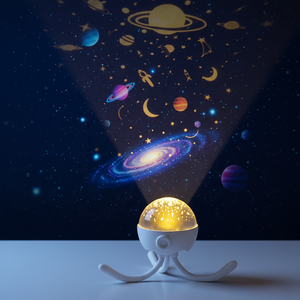 Lampada Notturna per Bambini con Proiezione Stellare, USB, <span class=keywords><strong>Immagine</strong></span> Personalizzabile, Mini Lampada Notturna a Forma di Polpo, Proiettore Spaziale Stellato per Neonati - Product Image 1