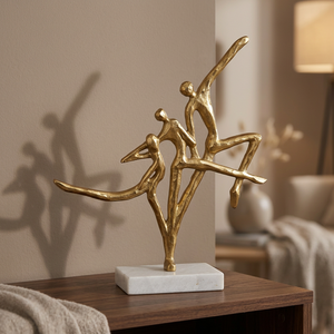 Modern Aluminum <b>Figurative</b> Sculpture Handmade Artistic Eco-Friendly Durable Tabletop Decor Living Room Display - Product Image 2
