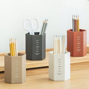 Porte-stylo Hexagonal en aluminium, boîte d'organisation de bureau, porte-crayon, <span class=keywords><strong>organisateur</strong></span> de rangement de <span class=keywords><strong>papeterie</strong></span> - Product Image 1