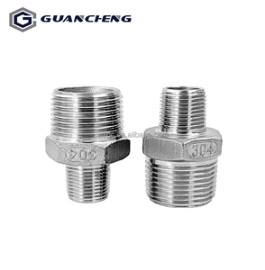 Raccord de tuyauterie réduit sans soudure forgé GC, personnalisé par l'usine OEM, haute pression PN16, raccord hexagonal mâle NPT 1/4 pouce, poli - Product Image 1