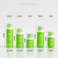 Flacon pompe sans air en plastique mat PP avec logo personnalisé de luxe, 50-100-150 ml, contenant pour sérum, pour marque de cosmétiques, étiquette privée