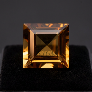 Citrino natural de corte cuadrado de 11mm Precio de fábrica al por mayor Piedra preciosa suelta facetada de alta calidad por quilate | Citrino natural - Product Image 3