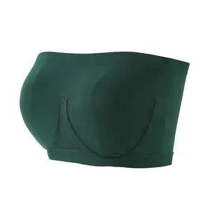 Prodotti di vendita caldi di nuovo arrivo all'ingrosso 2023 Top a tubo a fascia a coste in maglia Sexy senza spalline Crop Tank Bustier corsetto Top
