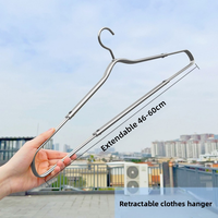 Cintre télescopique extra long de 60 cm, cintre extensible réglable pour couettes, grand séchoir pour draps, serviettes, literie, usage domestique