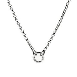 Pendant Clasp Design Vintage Stainless Steel Custom 18k Gold Vermeil Circle Push Clasp <b>Necklace</b> - Product Image 4