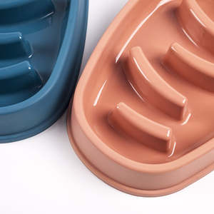 Vente en gros de bol pour chien en forme de poisson personnalisé mangeoire lente bol pour chien en plastique anti-avale mangeoire lente - Product Image 4
