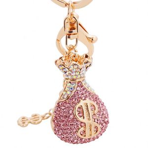 NEW Fortune Bag Crystal Rhinestone Lucky Keychains Luxury <b>Key</b> <b>Chain</b> Bling Amulet Sparkling KeyRing Charms Purse Pendant Bag Dec - Product Image 5