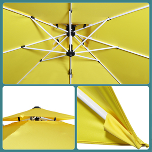 Oem ODM dù che de Jardin bãi biển khổng lồ ô dù ngoài trời Patio hồ bơi sân ô với đèn năng lượng mặt trời - Product Image 4