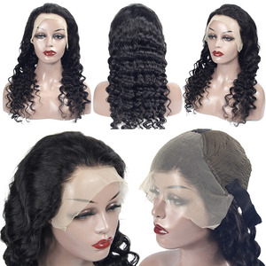 Cheveux humains brésiliens Deep Wave, pré-décolorés, en dentelle brute, 13x4, 13x6, 360, dentelle complète, sans colle, longs et lâches, transparents, Remy - Product Image 2