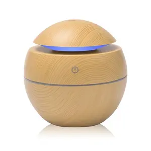 Personalizzabile Lar grano di legno LED umidificatore d'aria con Logo nuovo spazio personale a vapore ultrasuoni acqua Spray diffusore di fragranza