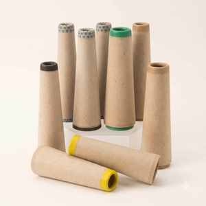 Eco Friendly <b>Textile</b> Winding Cylinder Recycled Kraft Paper Yarn Tube High Axial Load Tolerance Apparel Factory HMC 110x7x200mm - Product Image 1